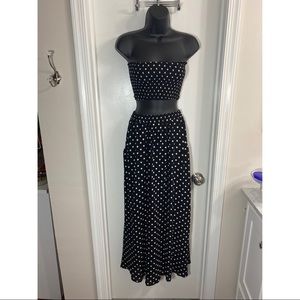 NWOT - SHEIN Polka Dot Bandeau Top & Skirt Set